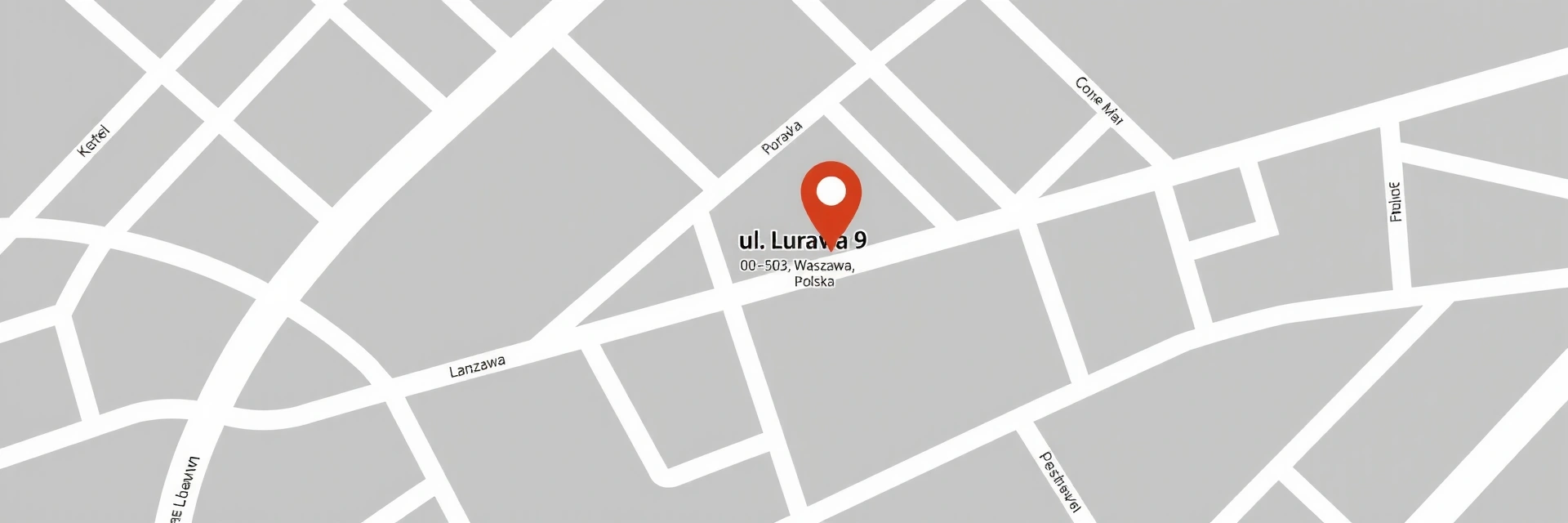 Stylizowana mapa z pinezką wskazującą lokalizację firmy Naturalne Witaminy